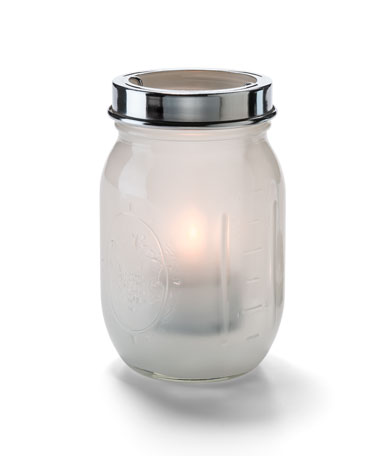 Satin Linen Firefly™ Jar with Tealight Cradle