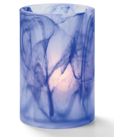 Dark Blue Wysp™ Cylinder Glass Lamp