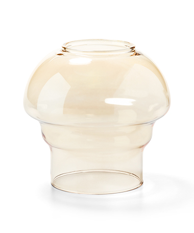 Amber Lustre Mushroom Glass Globe