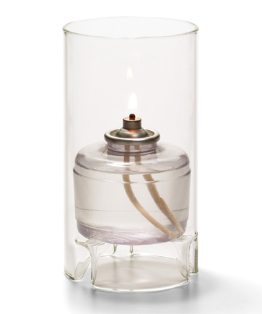 Clear Glass Large Cylinder Lamp