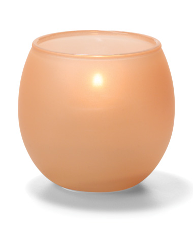 Satin Terra Cotta, Small Glass Bubble Tealight Lamp
