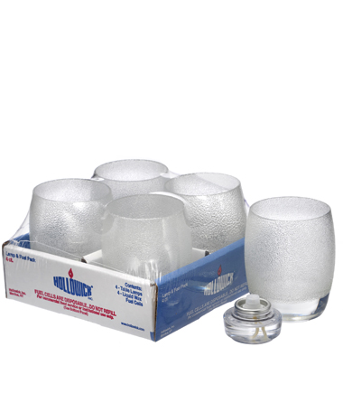 Clear Ice Contour™ Glass Votive Lamp Shelf Pack w/HD12 - 4/Pack