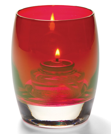 Ruby Lustre Contour™ Glass Votive Lamp