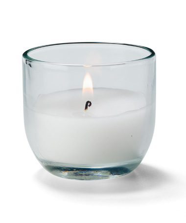 8 HR. Caterlite™ Disposable Candle in Clear Glass - 48/CS