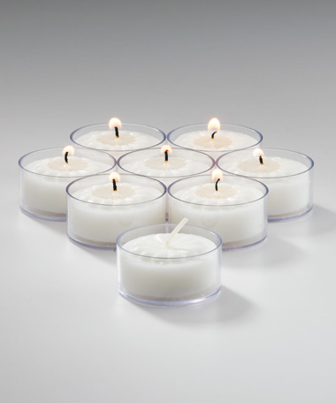 5 HR Tealight Wax Candle in Clear Plastic Cup - 500/CS